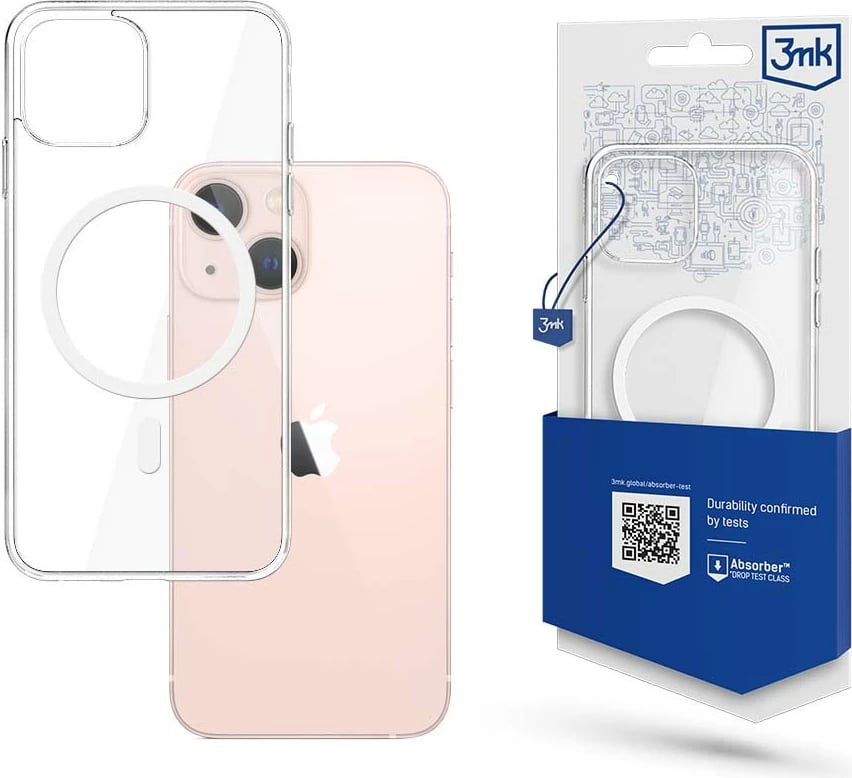 Mbështjellës 3mk MagCase për iPhone 13 mini, kompatibil me MagSafe, Transparent