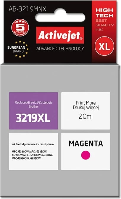Ngyjrë zëvendësuese Activejet AB-3219MNX për printer Brother, 20ml, e vjollcë
