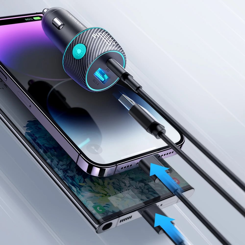 Karikues veture Joyroom JR-CCN01, 60W, 2 porta USB-C/USB-A, i zi