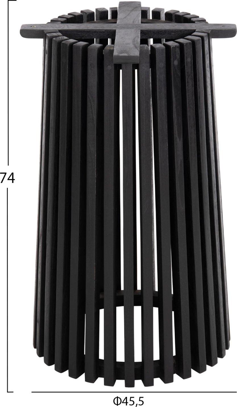 Baza e rrumbullakët për tavolinë FRANTZ FH9459.12, dru Mindi, ngjyrë e zezë, Φ60x74H cm