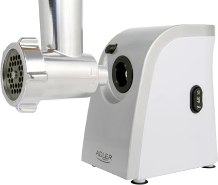 bluarëse mishi, Adler, AD 4808, 1500W max 350W nominale, 3 sita, funksion rikthim, e bardhë/argjend bluarëse mishi, Adler, AD 4808, 1500W max 350W nominale, 3 sita, funksion rikthim, e bardhë/argjend