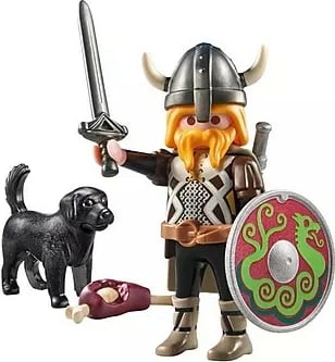 Set lodrash Playmobil Special Plus 71755 Viking me qen roje, 9 pjesë