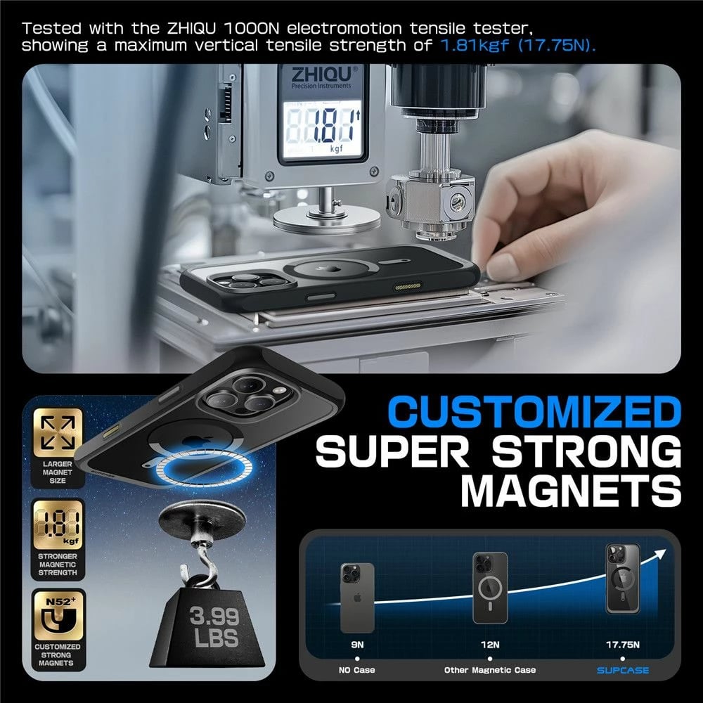 Mbështjellës Supcase UB Mag për iPhone 16 Pro Max, MagSafe, Zi