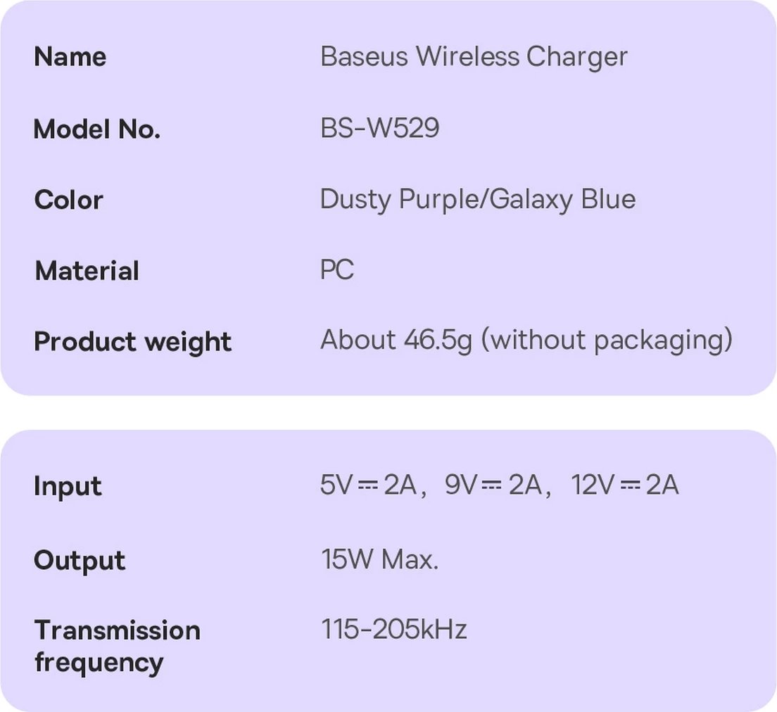 Karikues wireless Baseus Simple Mini3, MagSafe Qi, 15W, Blu Karikues wireless Baseus Simple Mini3, MagSafe Qi, 15W, Blu