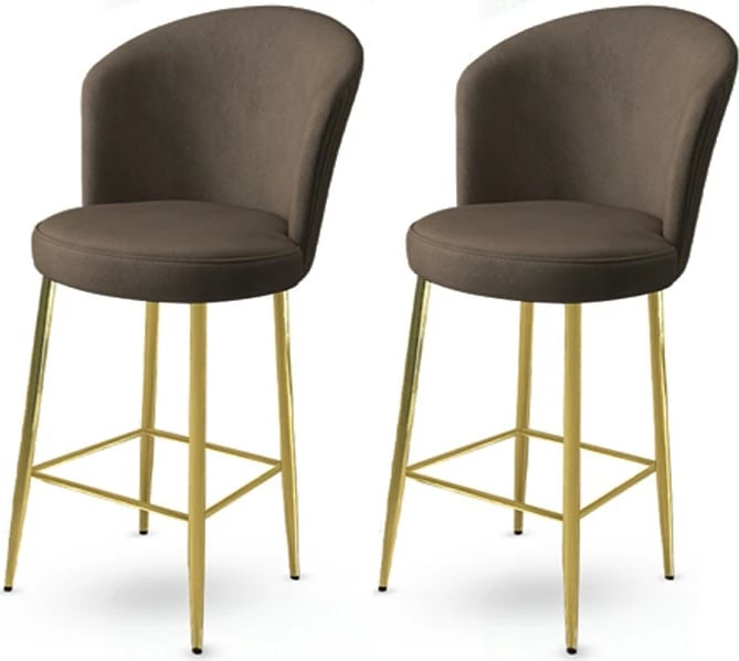 Karrige për bar, set 2 copë, Hanah Home Fora, antracit, ar