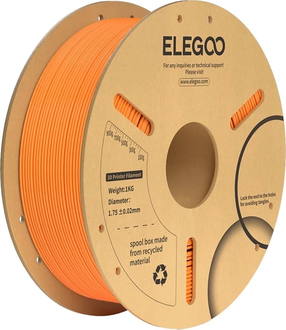 Filament 3D Elegoo PLA+ 1 kg, 1.75 mm, portokalli