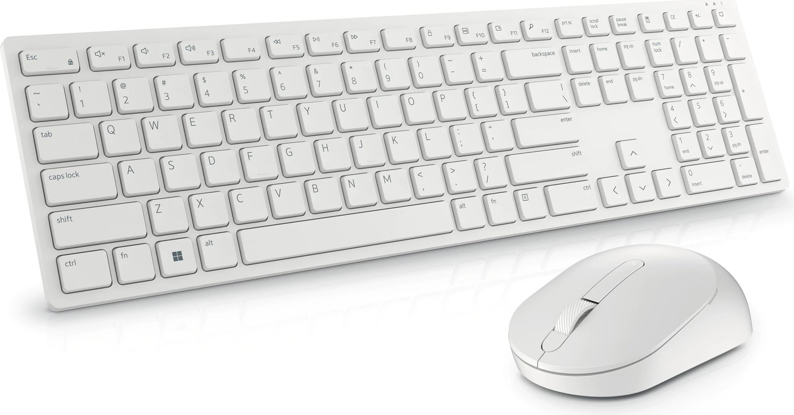 Set tastierë + maus Dell KM5221W, wireless, të bardha