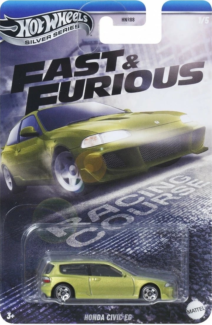 Vetura die-cast Hot Wheels Fast & Furious HNR88 1:64, set karton 24 copë, ngjyra mix