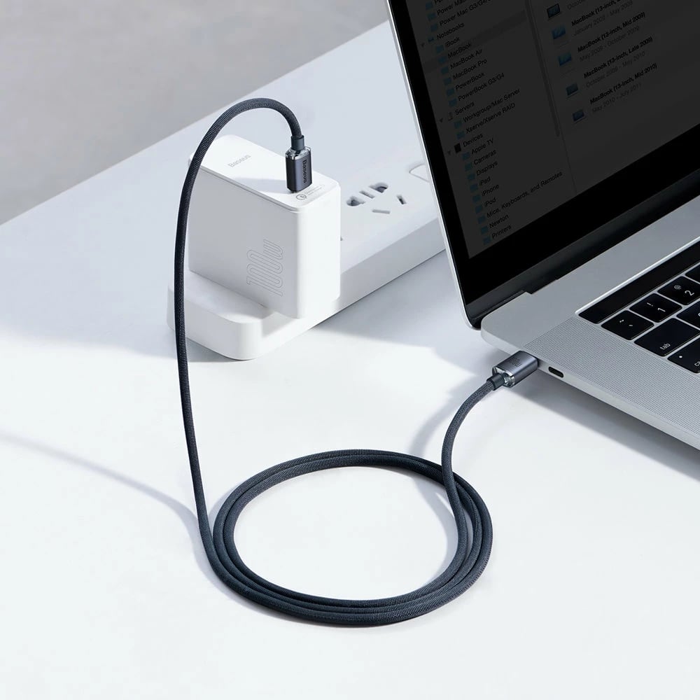 Kabllo USB-C në USB-C Baseus CAJY000601, 1.2m, 100W, e zezë