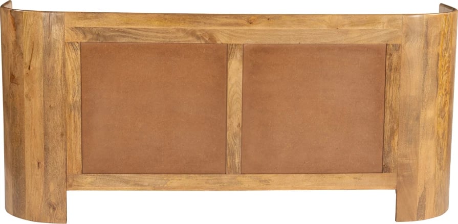 Komodë ORGANIC BITTER, 4 dyer, dru arre dhe e bardhë, 165x45x75