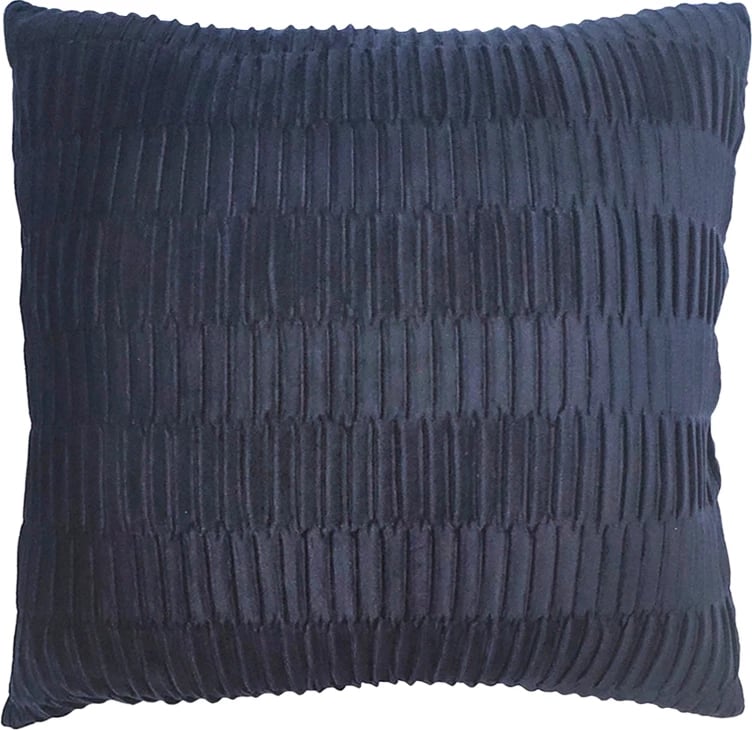 Jastëk dekorativ Relief, kadife blu, 45x45cm