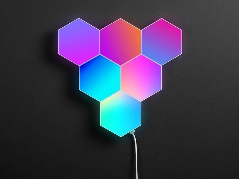 Llampa dekorative Tracer hexagonal RGB Ambience, Smart Hexagon TRAOSW47256, Multingjyrëshe