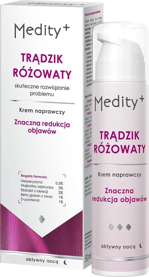 Krem nate për fytyrë Medity+ Rosacea Repair për femra 50ml