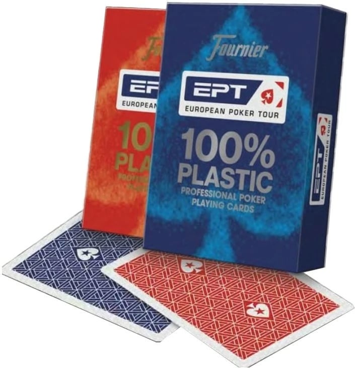 Letra pokeri Fournier EPT 100% plastikë, për të rritur, 1 copë (ngjyrë e rastësishme)