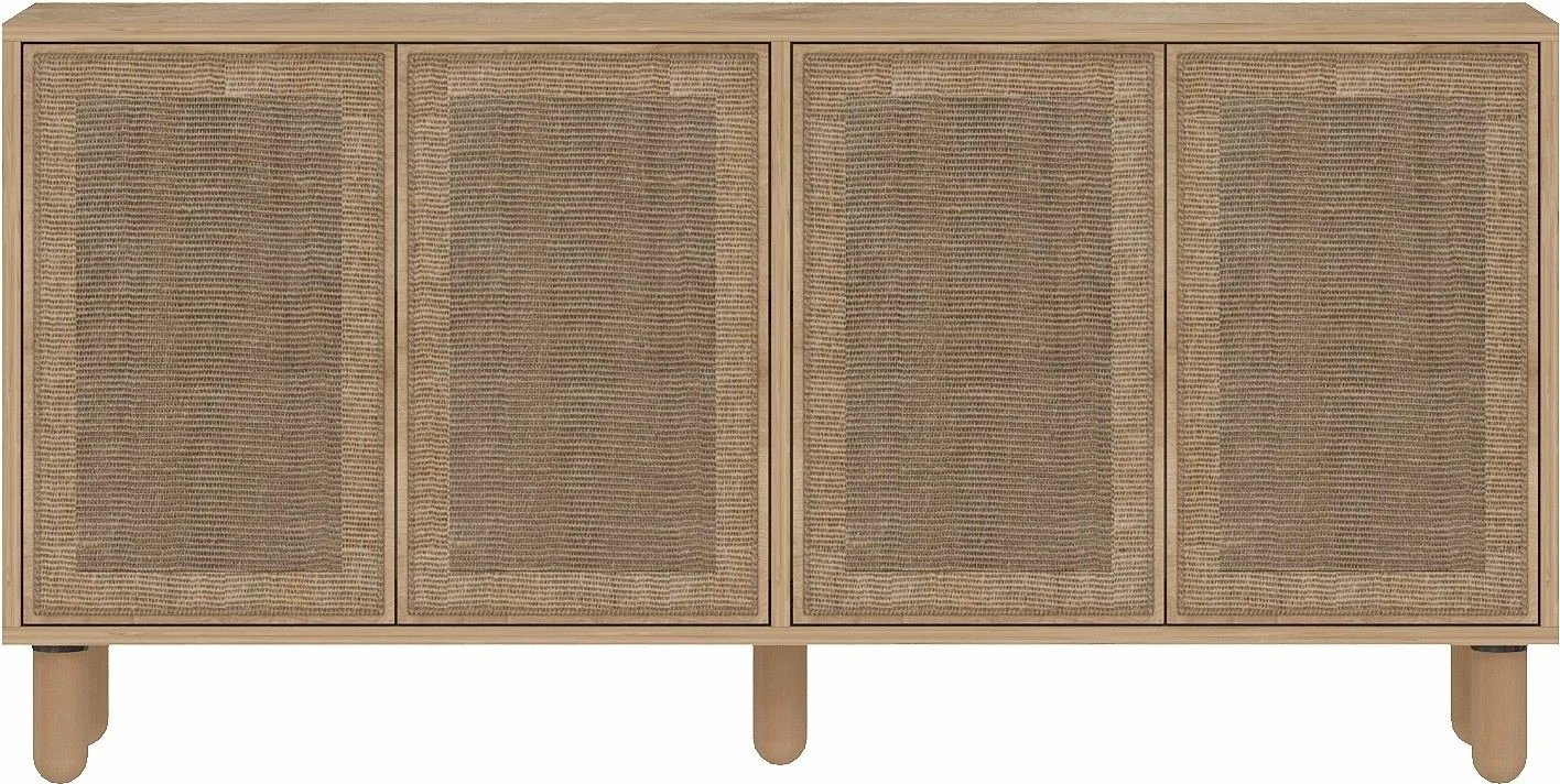 Konsol Leıla, ngjyrë Sapphire Oak, Skye Decor