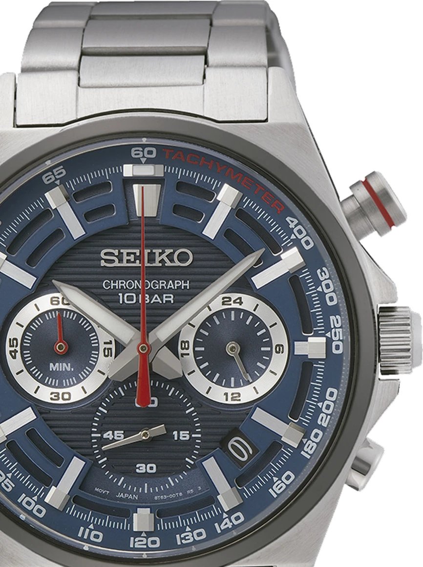Orë dore për meshkuj SEIKO SSB407P1, e kaltër
