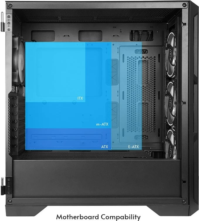 Kasë Chieftec APEX Lumo GA-01B-L-OP, Midi Tower, 4x140mm ARGB, E-ATX, e zezë