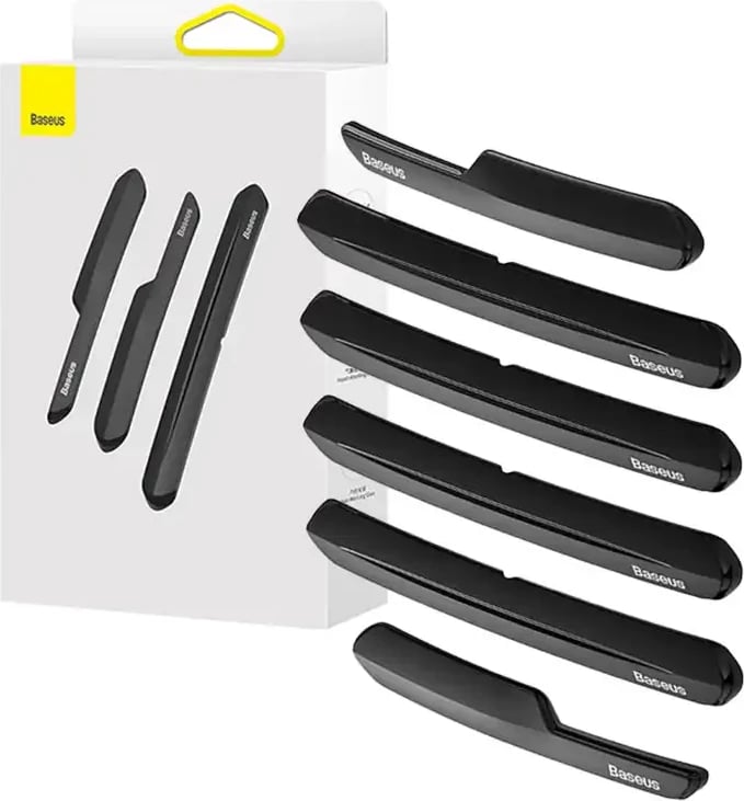 Set mbrojtës bumper për makinë Baseus T-Space, 6 copë, e zezë