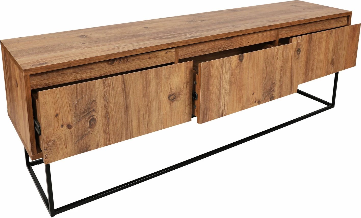 Komodë TV Skye Decor, Lupin 140, ngjyrë arre, e zezë