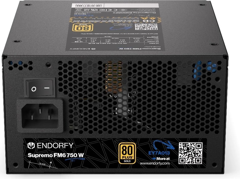 Kasë energjie Endorfy Supremo FM6 Gold 750W, modular, e zezë Kasë energjie Endorfy Supremo FM6 Gold 750W, modular, e zezë