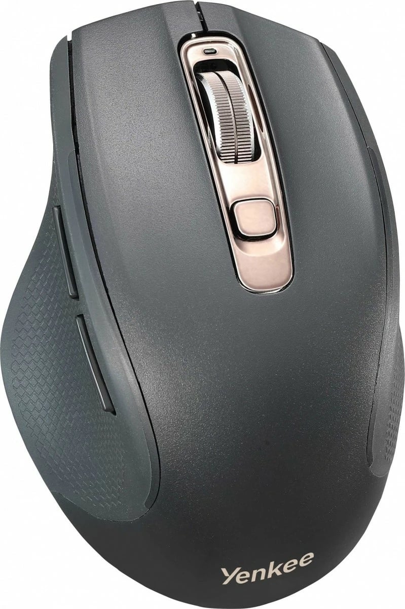 Maus wireless YENKEE YMS 2090 NEO PRO, dual Bluetooth + 2.4GHz, USB-A/USB-C receiver, 7 butona, 2400 DPI, zi/rose gold