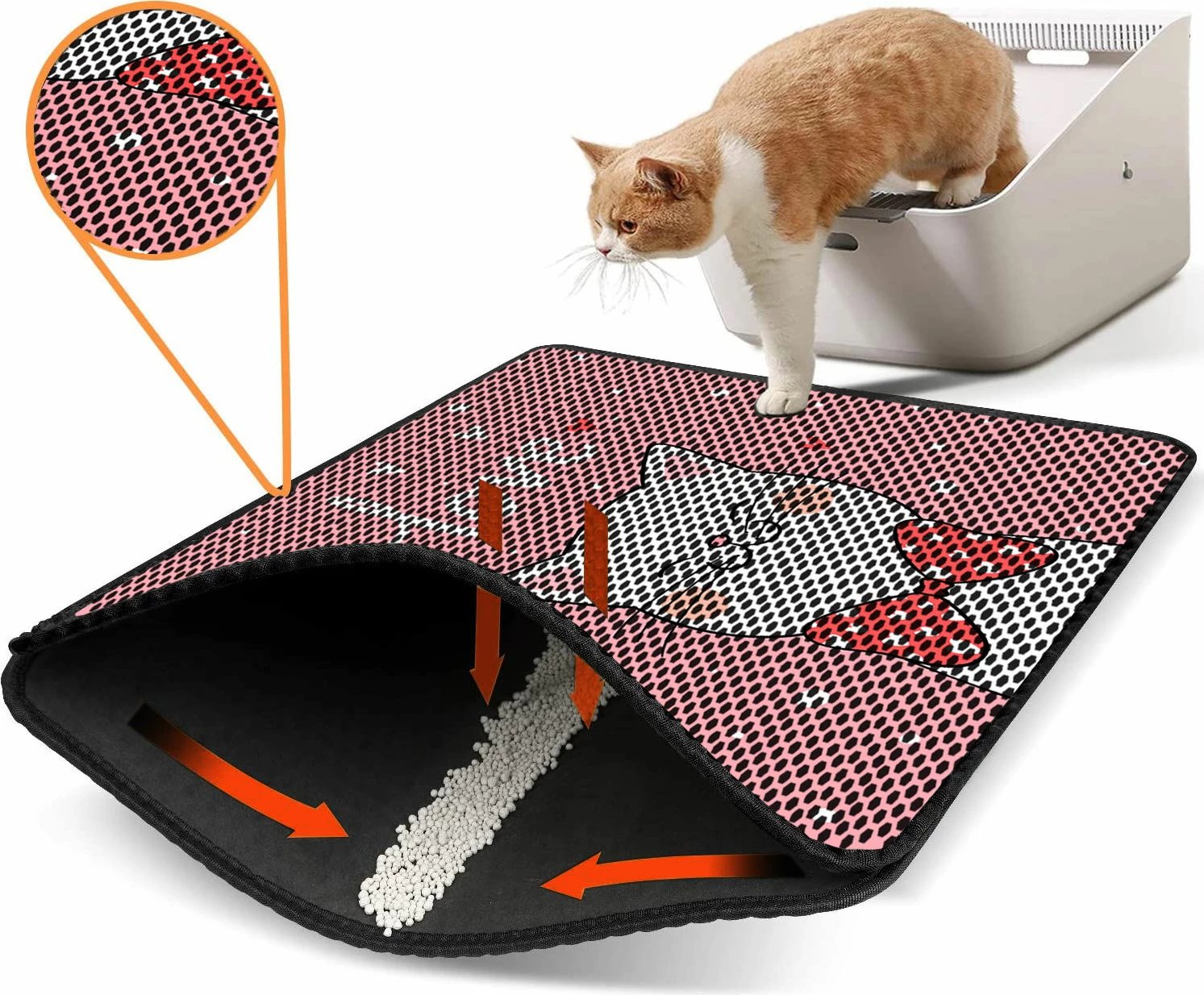 Tapet për rërë mace, shumëngjyrësh, Paws & Whiskers, Nrszn0163, 45x60cm