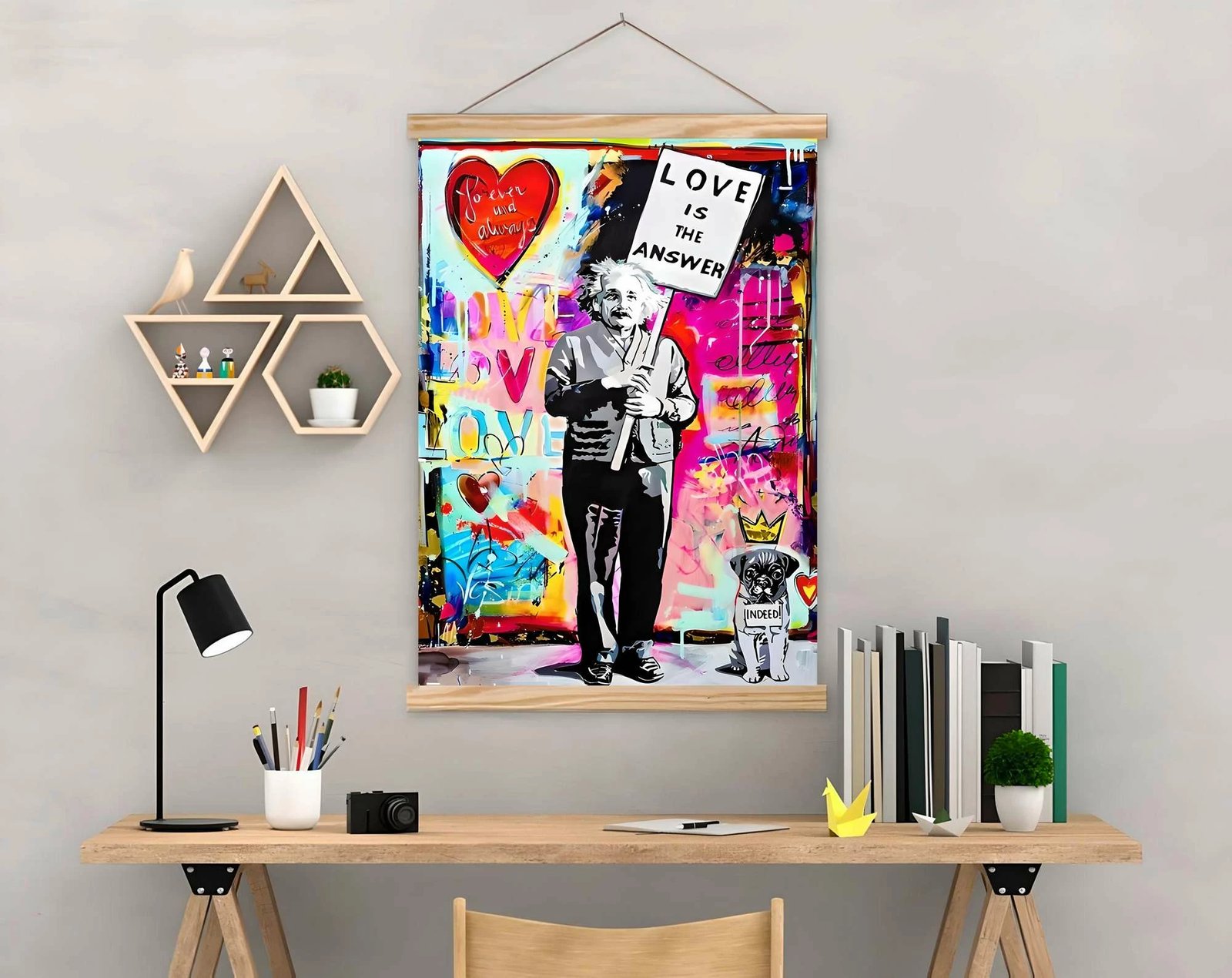 Pikturë dekorative me kornizë, shumëngjyrëshe, Wallity, MRG58, 50x70cm