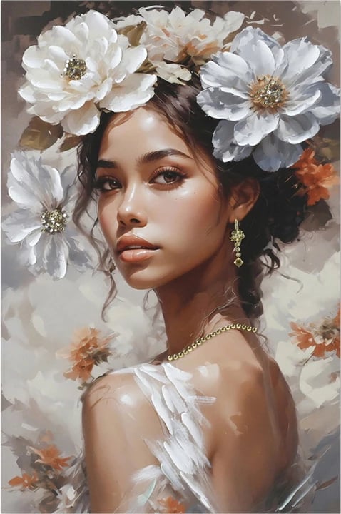 Pikturë kanavacë Lilibet Ι, shumëngjyrëshe, 60x2.5x90cm