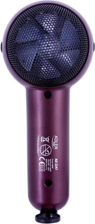 Tharëse flokësh, Adler, AD 2247, 1400 W, 2 nivele fuqie, me koncentrator, prizë Type C, burgundy/black