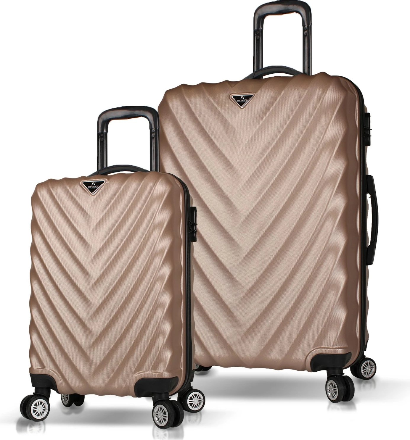 Set valixhesh (2 copë), ngjyrë ari, Zoozie Bags, 6753