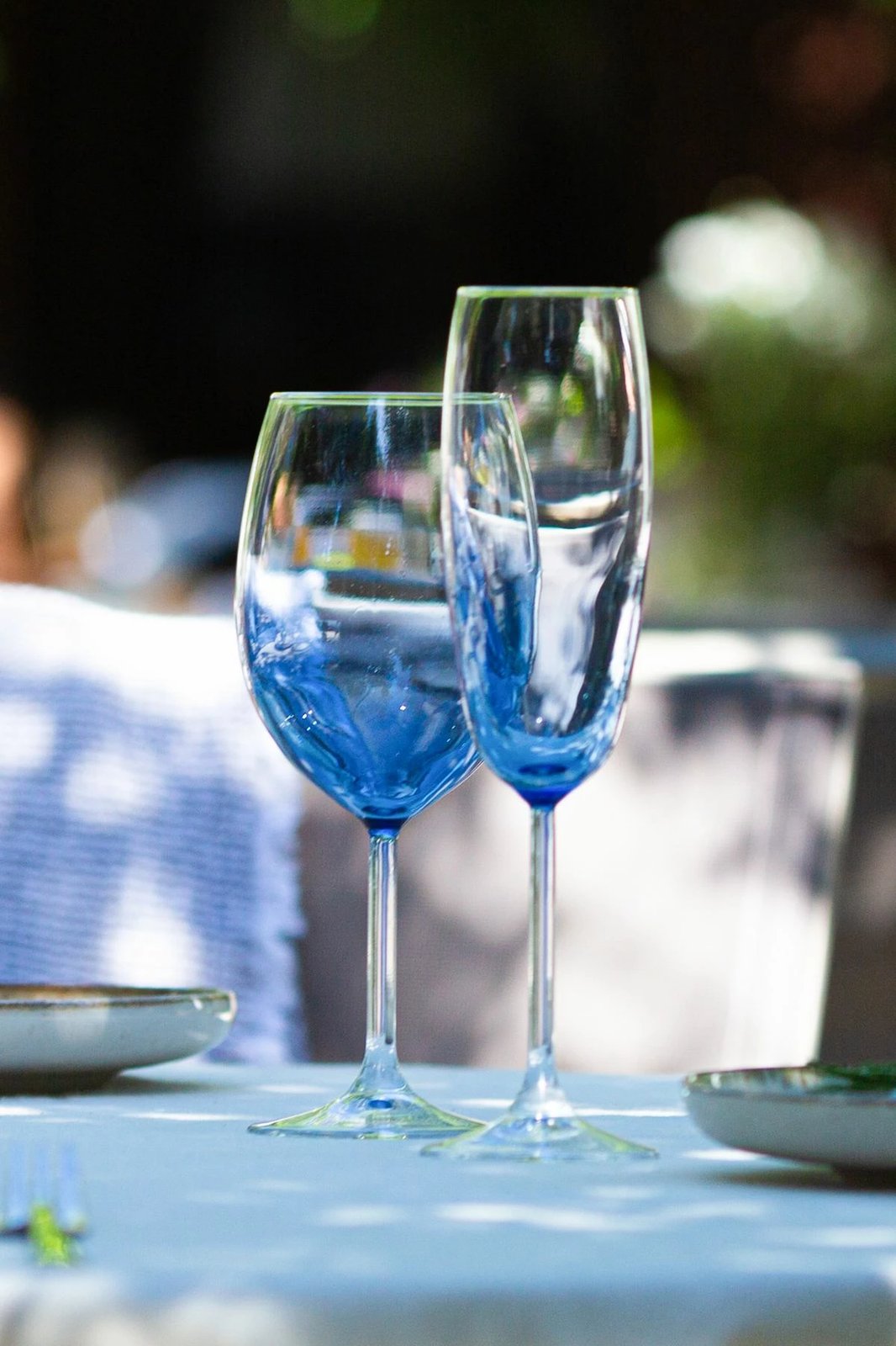 Set gotash prej qelqi (4 copë), Hermia Concept, Larc 220, ngjyrë kaltër