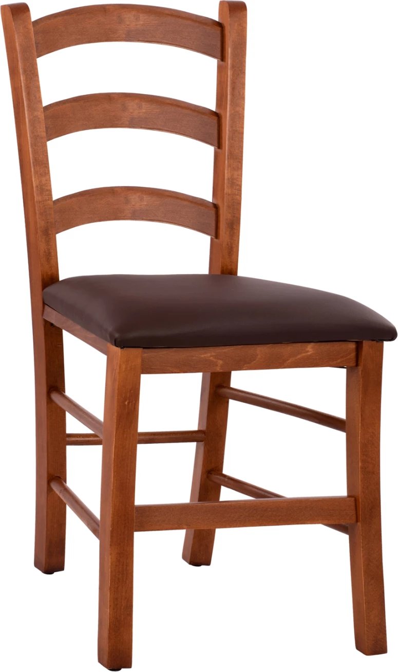 Karrige ngjyrë arre Paros FH5584 me ulëse kafe PU 43x40x88 cm