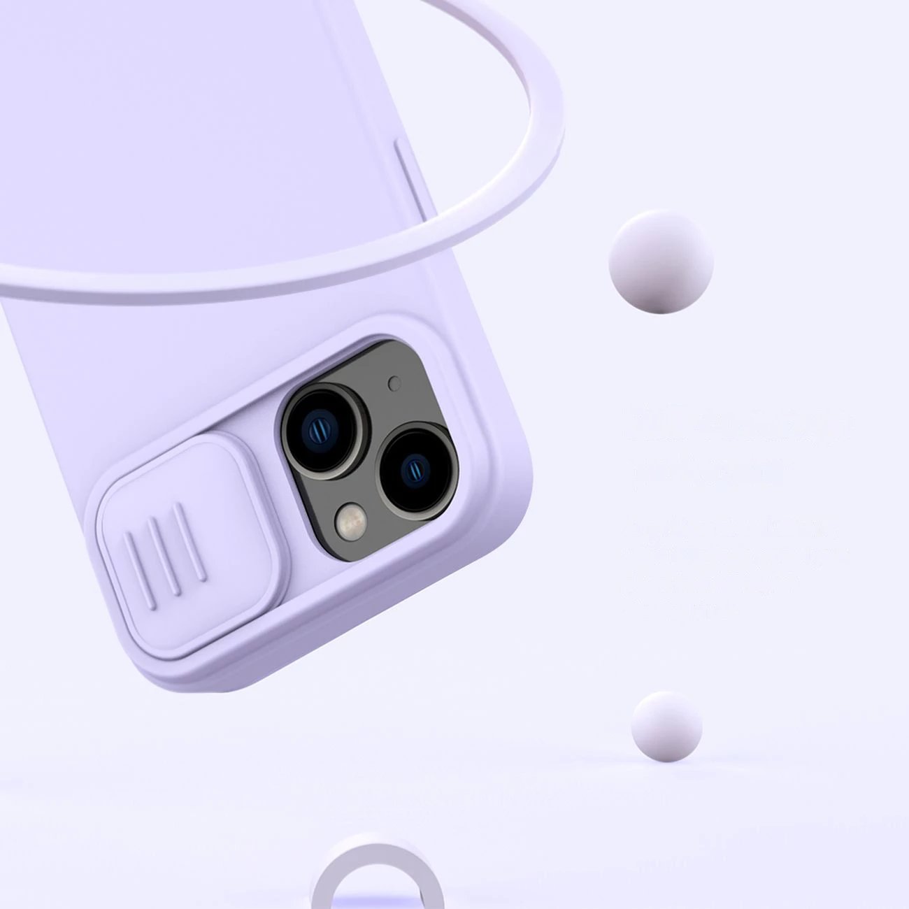Mbështjellës Nillkin CamShield Silky Silicone për iPhone 14 Plus, me mbulesë kamere, Gjelbër