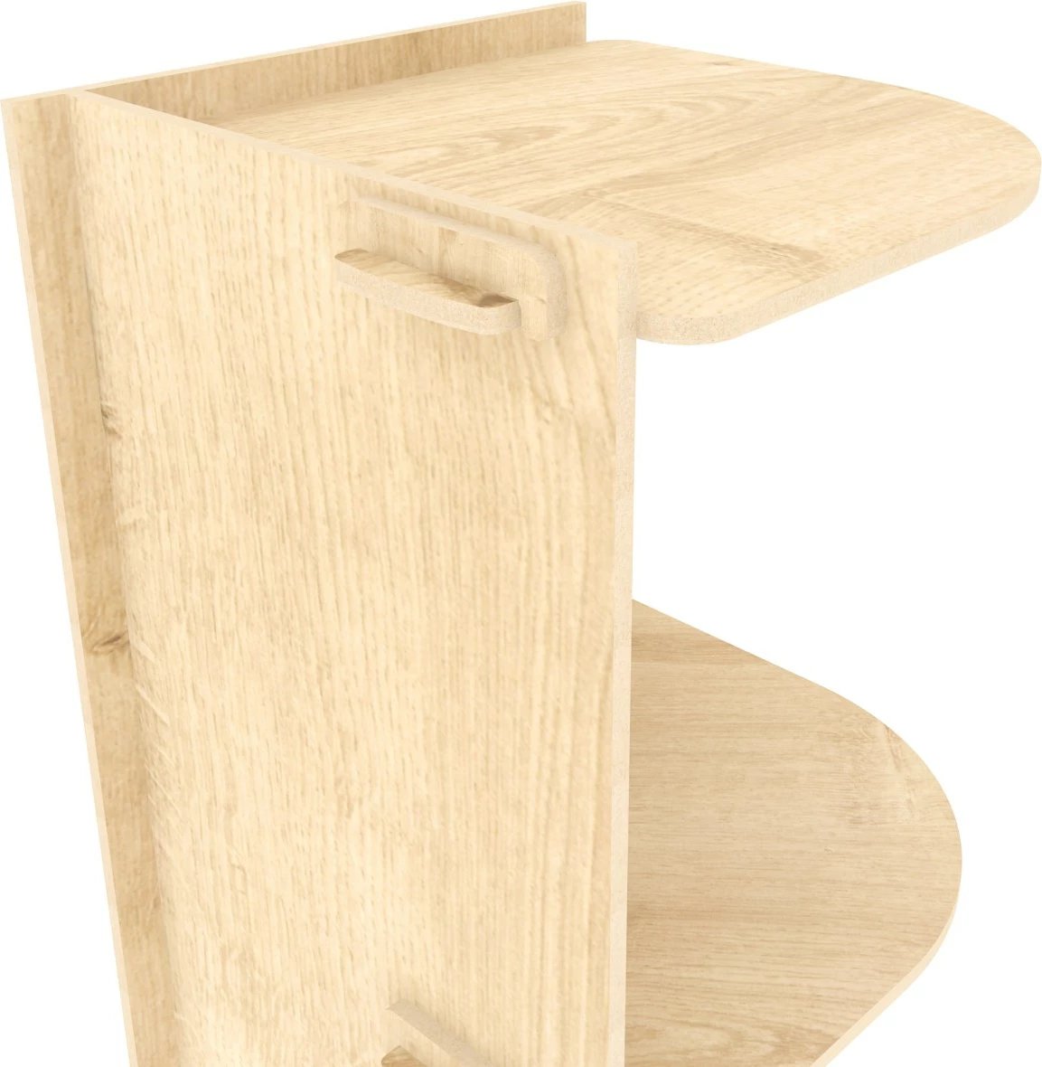 Raft librash këndor, ngjyrë lisi, Skye Decor, Liva