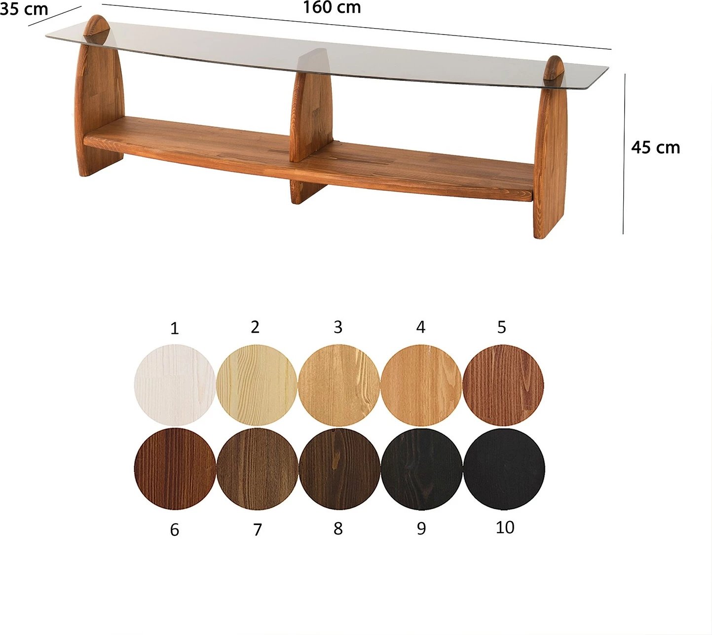 Komodë TV Skye Decor, ngjyrë gështenjë dhe fume