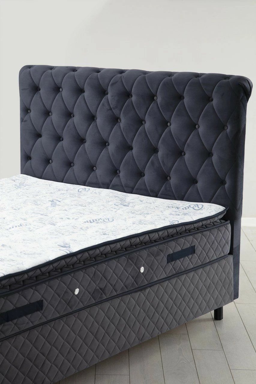 Set dyshekreku, bazë dhe shtrat, ngjyrë antracit, Skye Decor, 160x200 v2