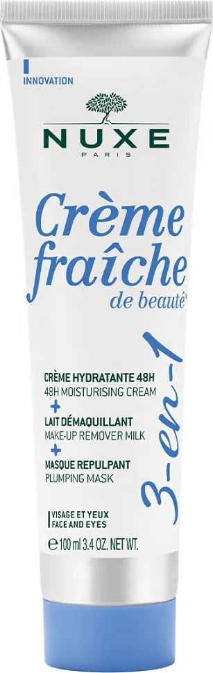 Krem për fytyrë 3-në-1 Nuxe Creme Fraiche de Beaute Moisturizing për femra, 100ml