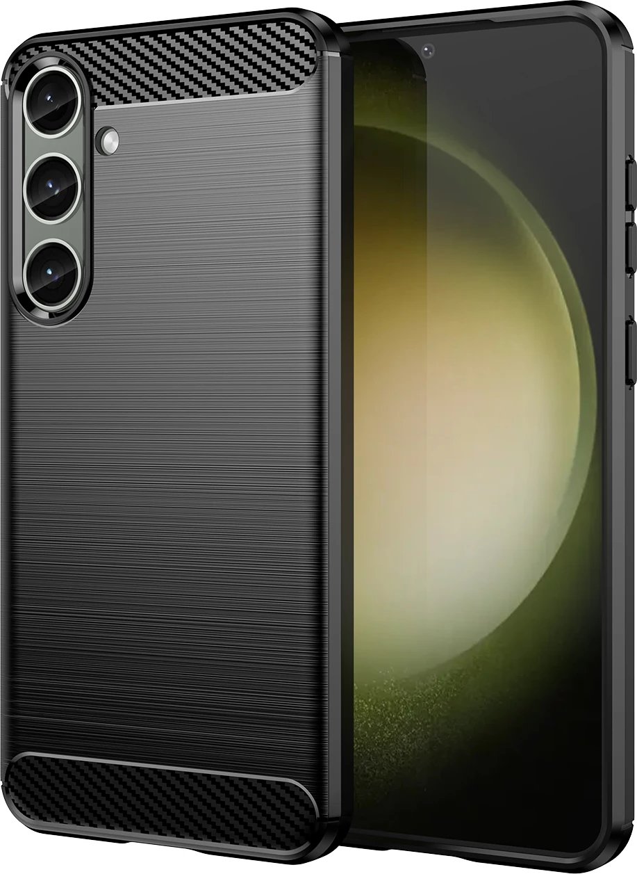 Mbështjellës Hurtel Carbon Case për Samsung Galaxy S24+, TPU, i zi