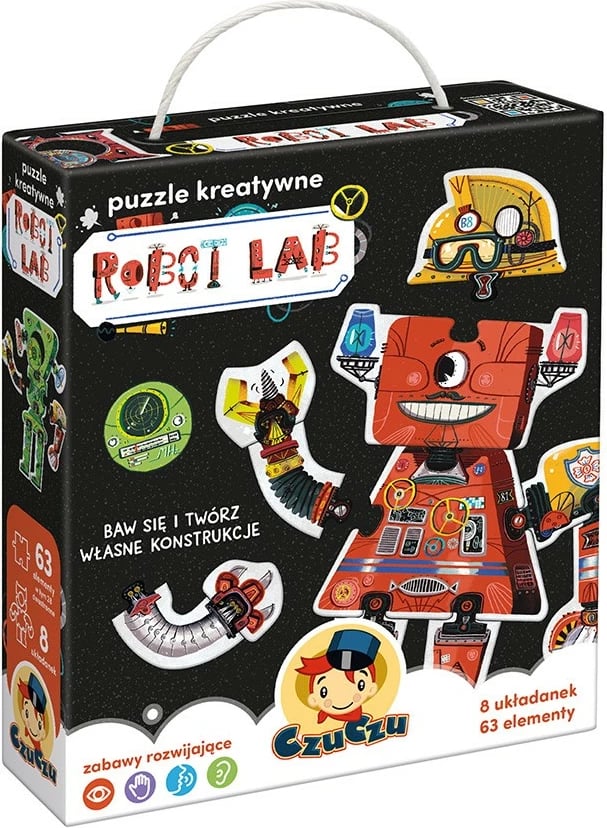 Puzzle kreativ CzuCzu Robot Lab, 63 pjesë, për fëmijë