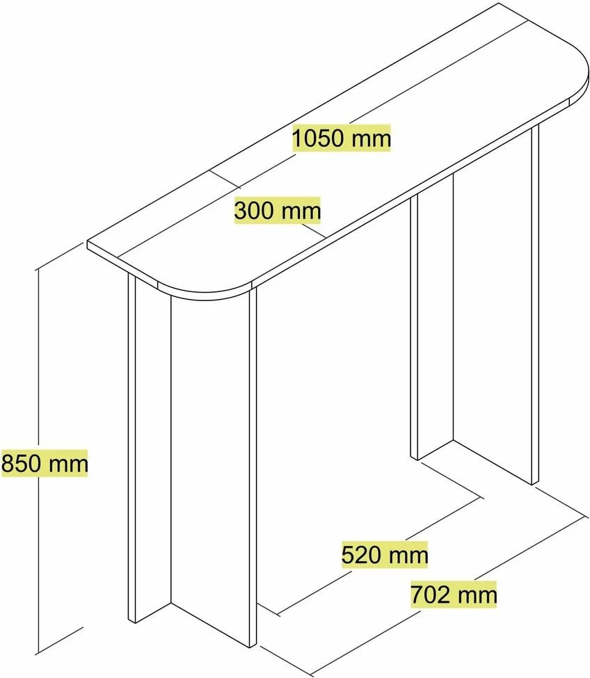 Tavolinë grimi, ngjyrë travertin, Skye Decor, Modena