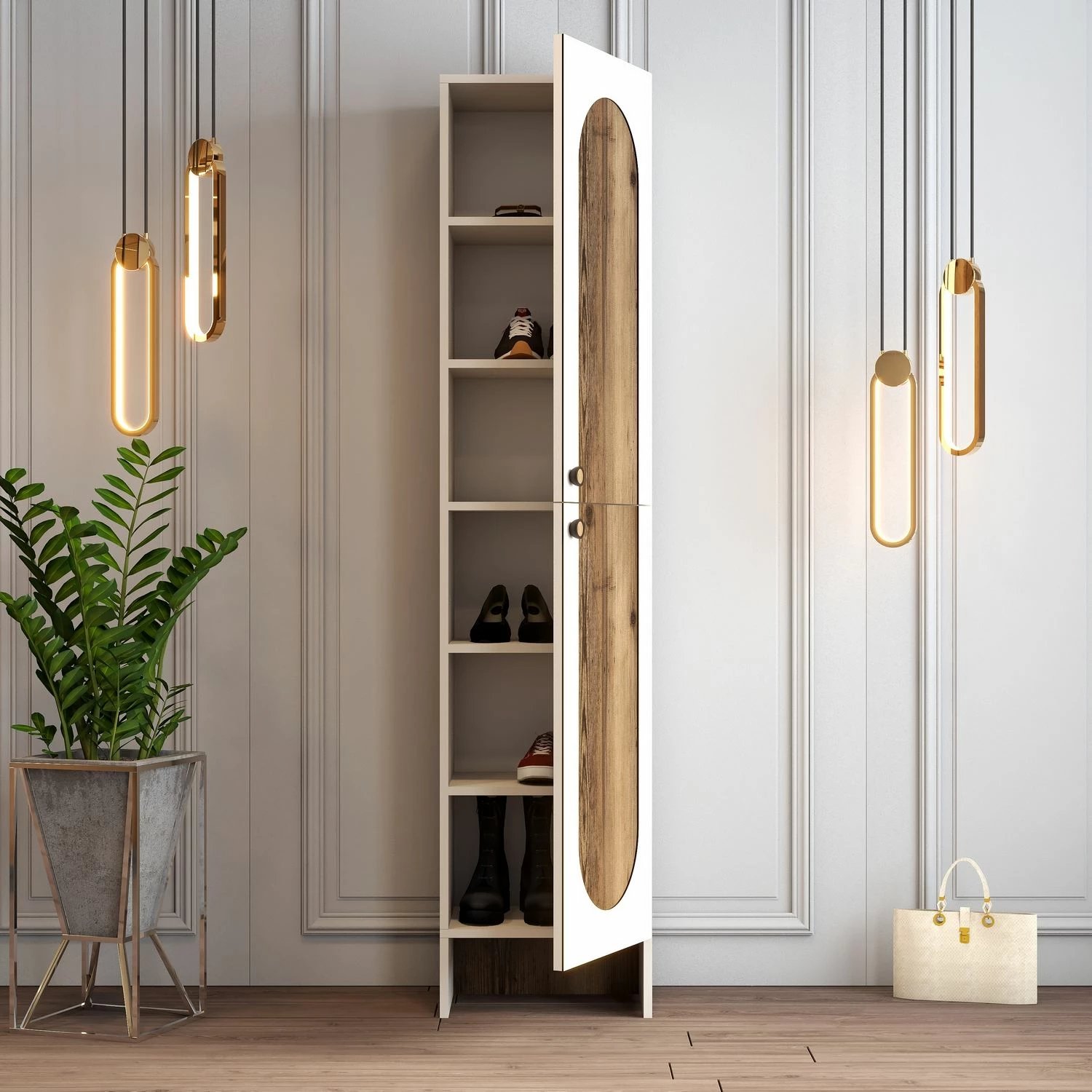 Stendë korridori Skye Decor, Palermo L, krem dhe arre