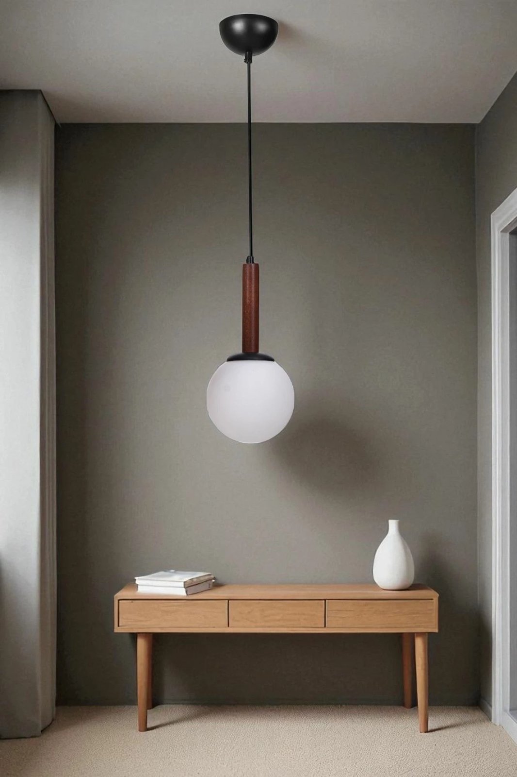 Llambë tavani Opviq, 9071-1, metal dhe xham, e bardhë, arre, e zezë