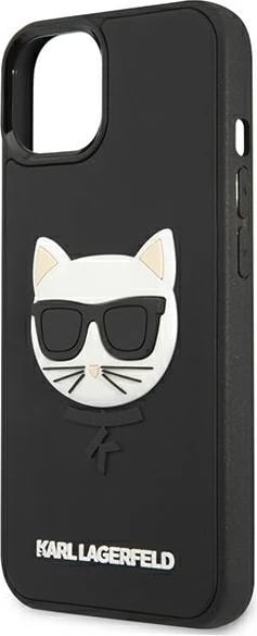 Mbështjellës Karl Lagerfeld Ikonik 3D Rubber për iPhone 13 mini, 5.4", i zi
