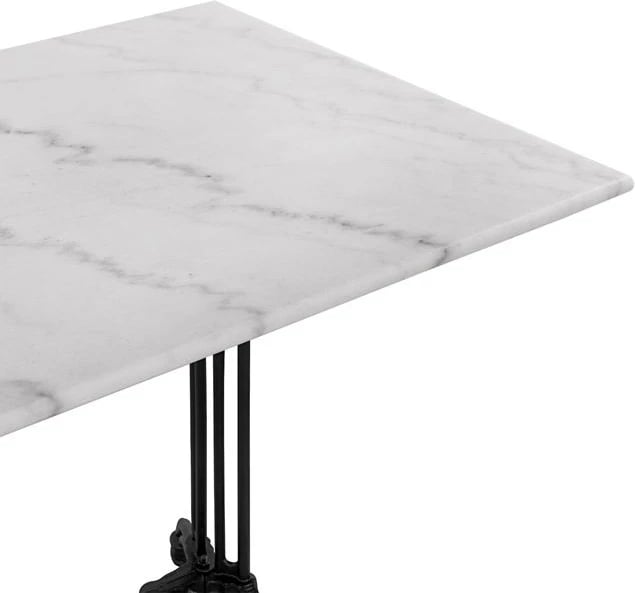 Tavolinë me 2 këmbë, bazë prej gize, FH5612, mermer, 110x70
