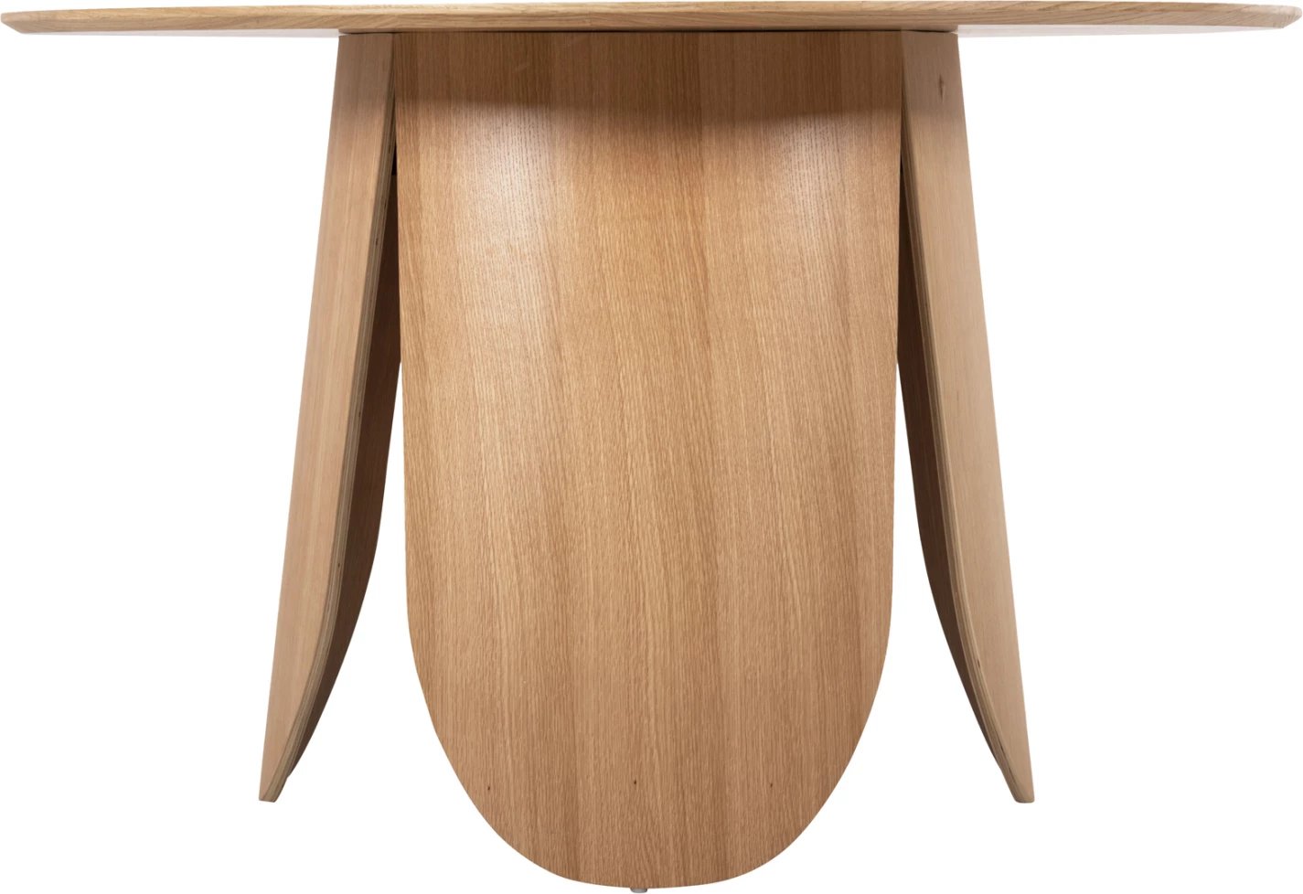 Tavolinë e rrumbullakët për ngrënie, DENTY, FH9612.01, MDF me furnir lisi, ngjyrë lisi, Φ120x75H cm