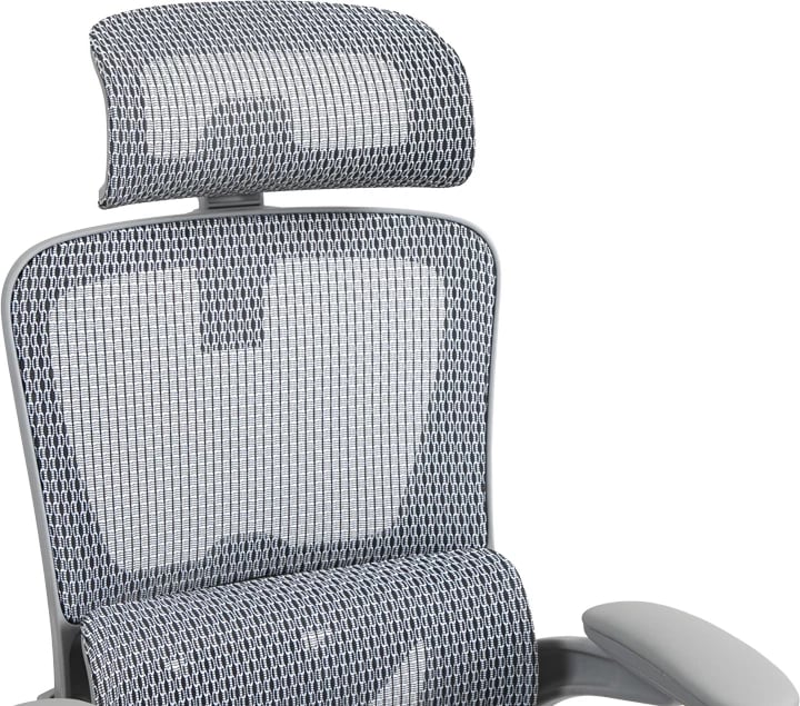 Karrige pune menaxheri Zenyk, rrjetë speciale, e zezë dhe e bardhë, 63x70x126cm