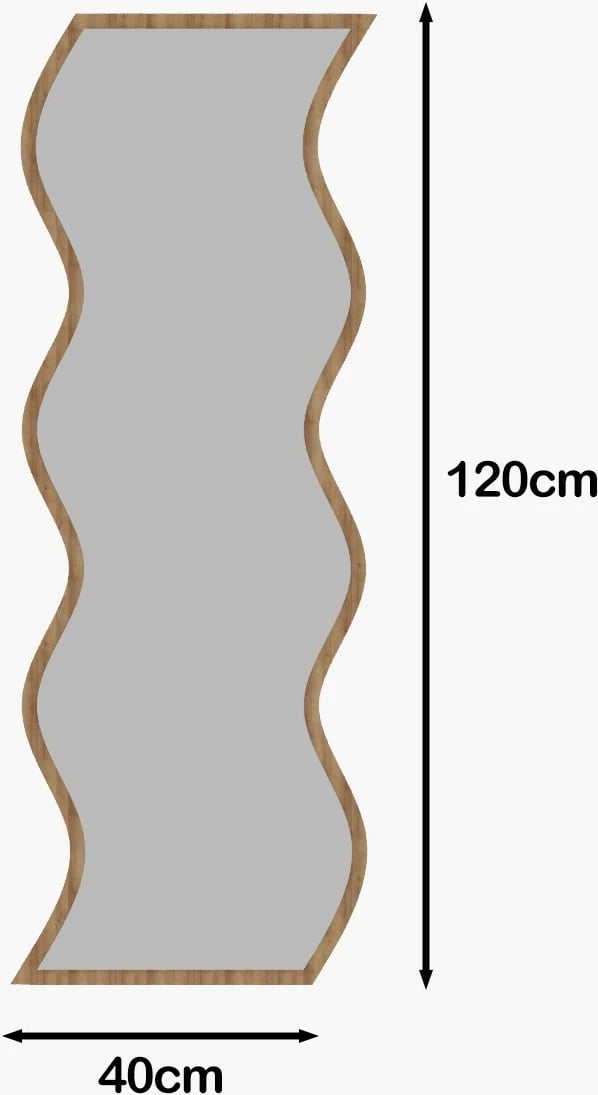 Pasqyrë dekorative Skye Decor, e bardhë, natyrale