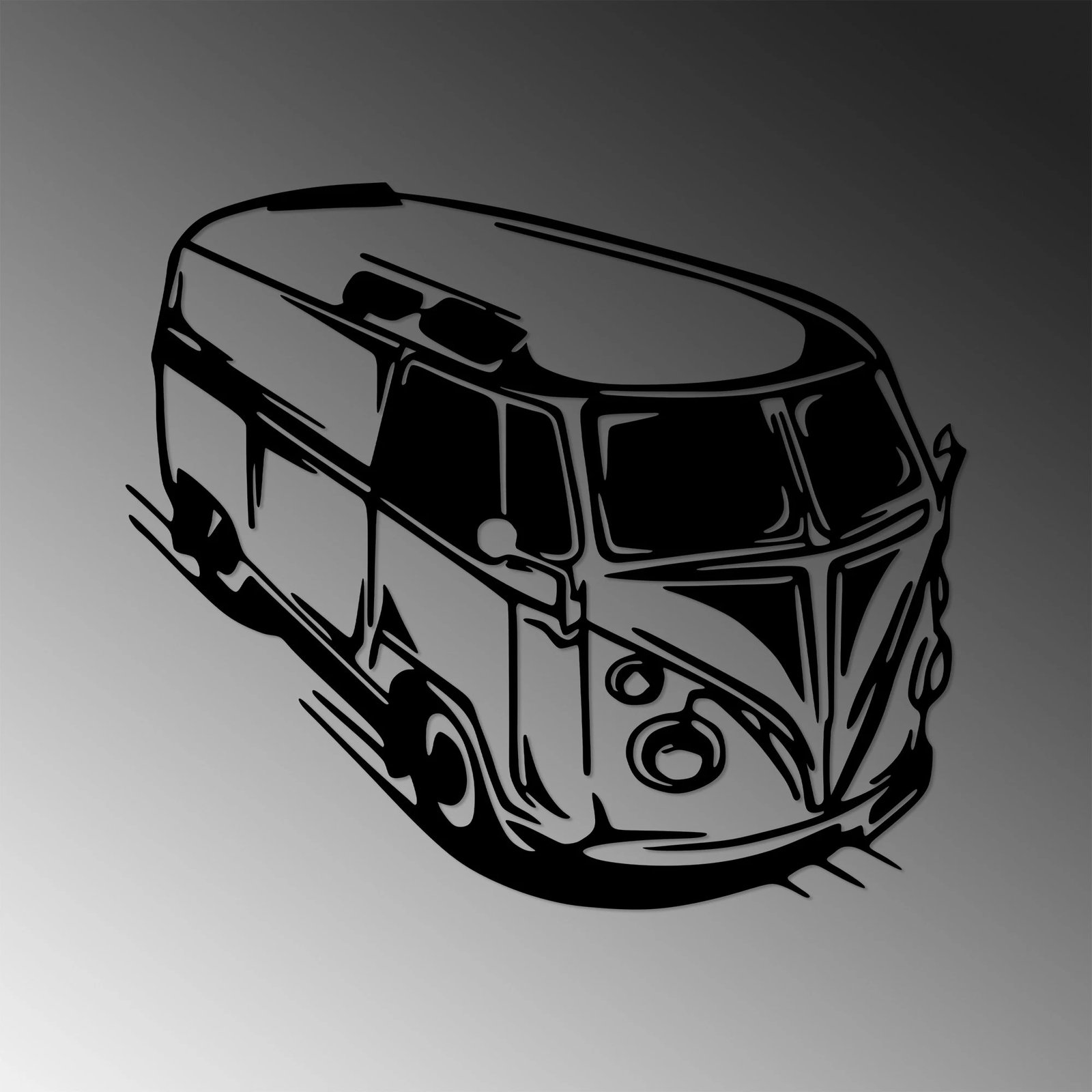 Aksesor dekorativ metalik për mur, Wallity, Woswos, ngjyrë e zezë, 60x70cm