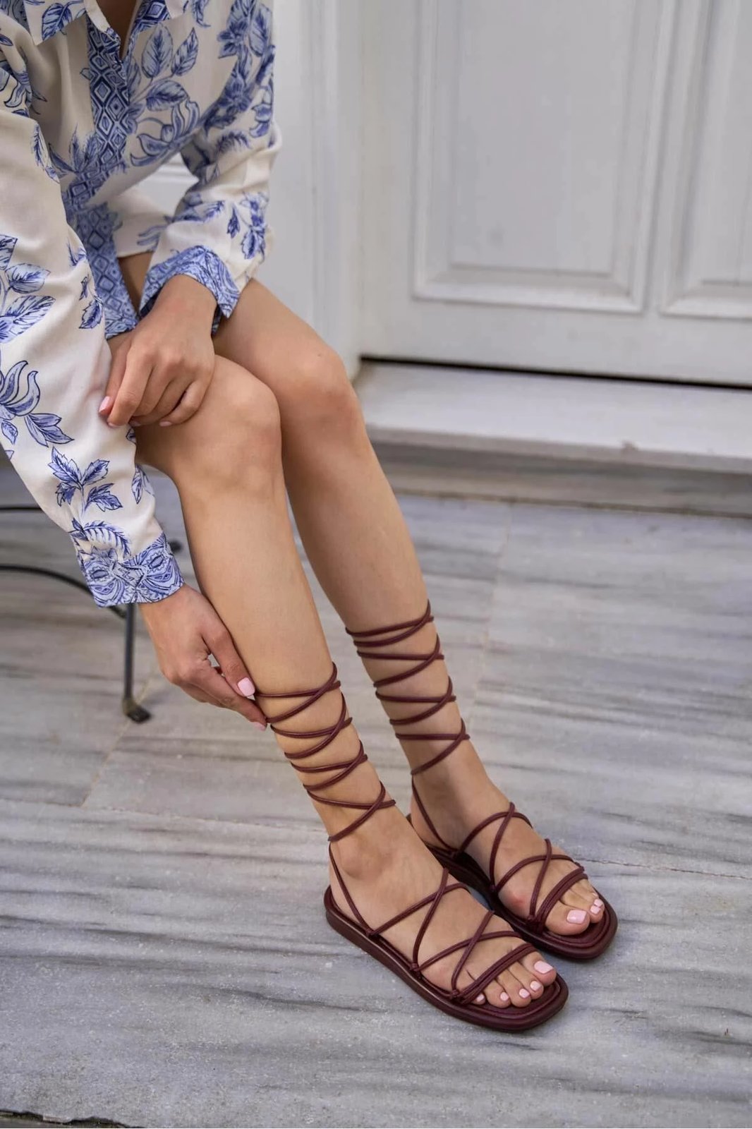 Sandale për gra, ngjyrë burgundy, Jumeon MK1340222YR20-005