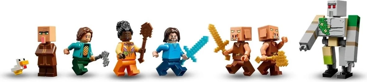 Set LEGO Minecraft 21273, The Ghast Balloon Village Attack